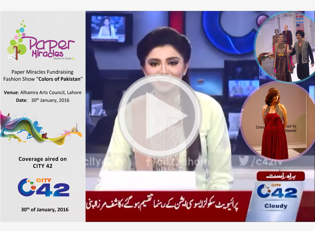 Colors of Pakistan Fundraising Fashion Show coverage by C42 Channel in Pakistan